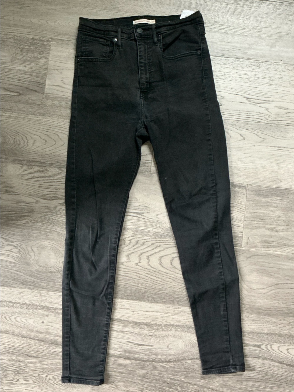 Levi’s Mile High Super Skinny Jeans Black High Rise Size 30